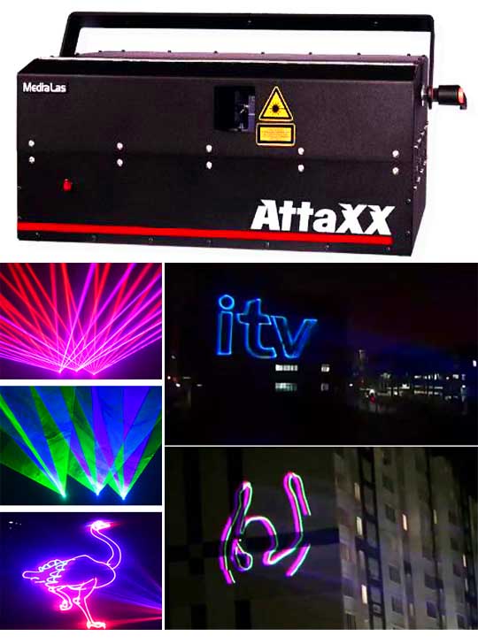 Лазерный проектор для рекламы на небе MEDIALAS AttaXX 6000 RGB